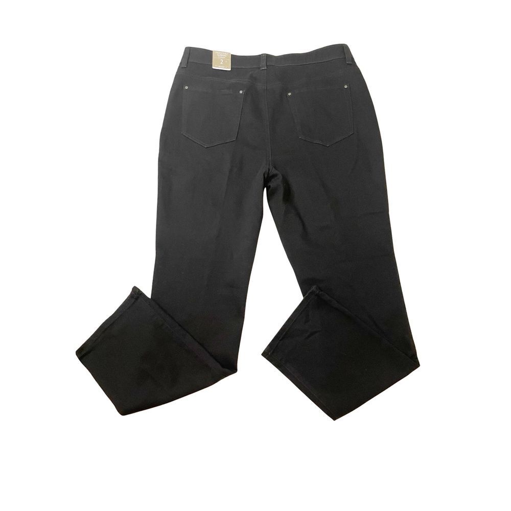 Chicos Fabulously Slimming Jeans Black‎ Straight Leg Stretch Size Medium 12 14